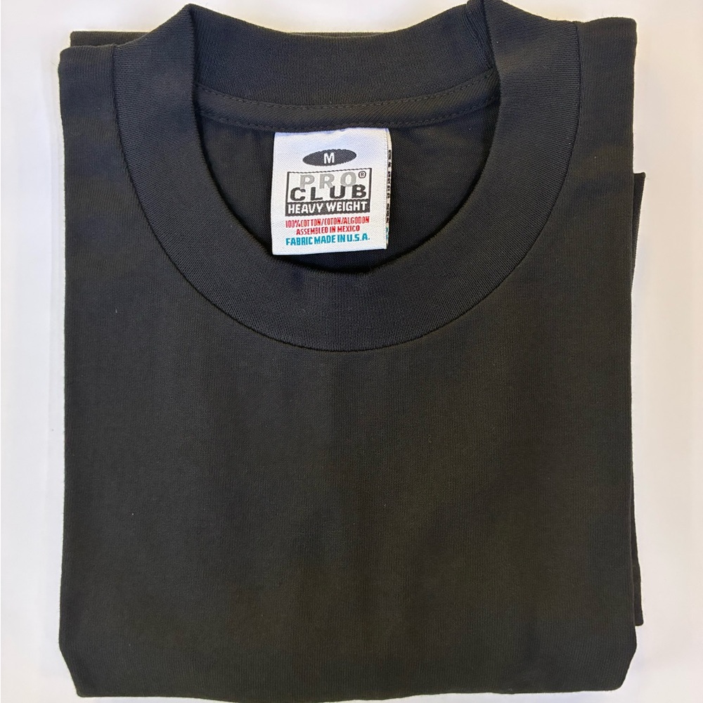 Pro Club Men's Black Heavyweight Tee
